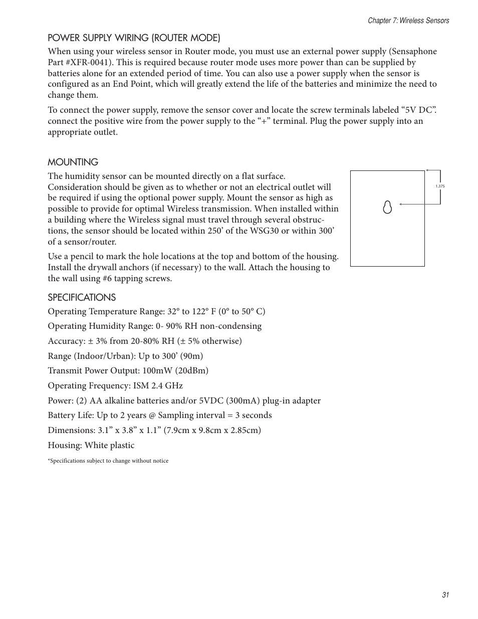 Sensaphone WSG30 System Users manual User Manual | Page 31 / 57
