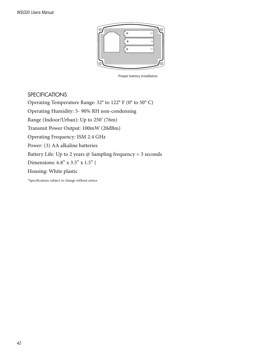 Sensaphone WSG30 System Users manual User Manual | Page 42 / 57