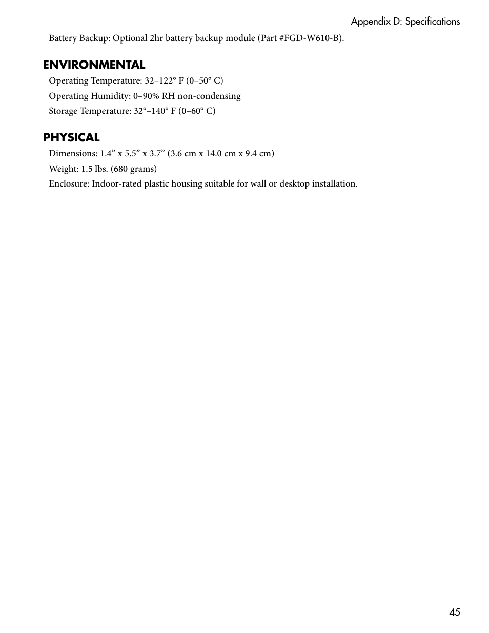 Appendix e: oid information, Web 600 oid info, Zone information | Web 600 oid info zone information | Sensaphone WEB600 Users manual User Manual | Page 45 / 57