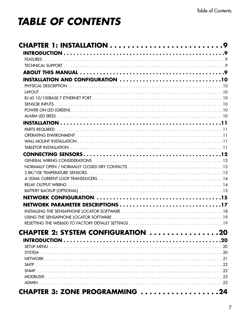 Sensaphone WEB600 Users manual User Manual | Page 7 / 57