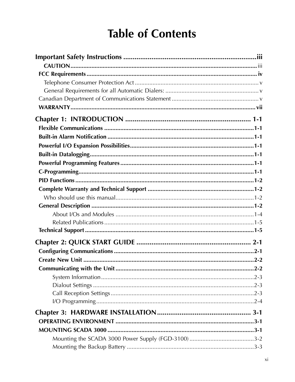 Sensaphone SCADA 3000 Users manual User Manual | Page 13 / 318