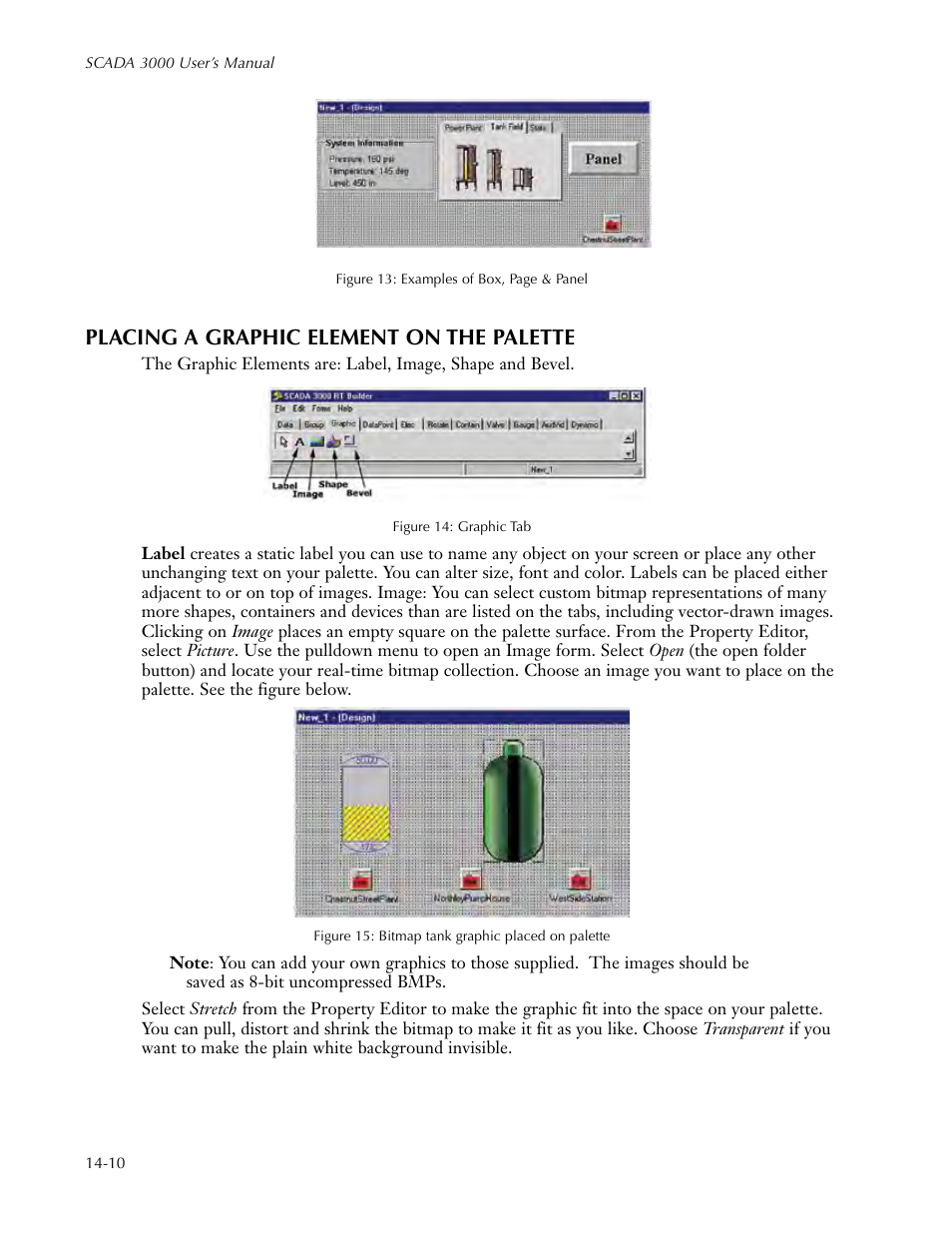 Placing a graphic element on the palette, Placing a graphic element on the palette -10 | Sensaphone SCADA 3000 Users manual User Manual | Page 134 / 318