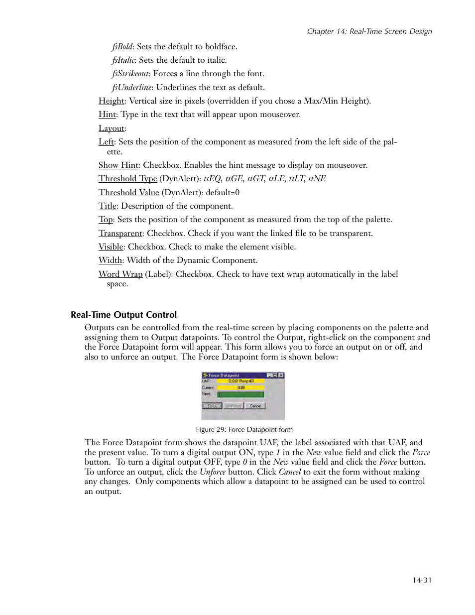 Real-time output control, Real-time output control -31 | Sensaphone SCADA 3000 Users manual User Manual | Page 155 / 318