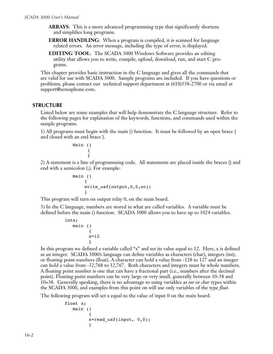 Structure, Structure -2 | Sensaphone SCADA 3000 Users manual User Manual | Page 188 / 318