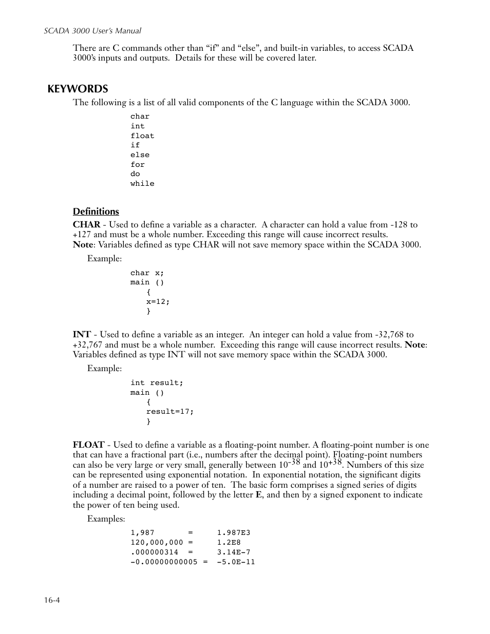 Keywords, Keywords -4 | Sensaphone SCADA 3000 Users manual User Manual | Page 190 / 318