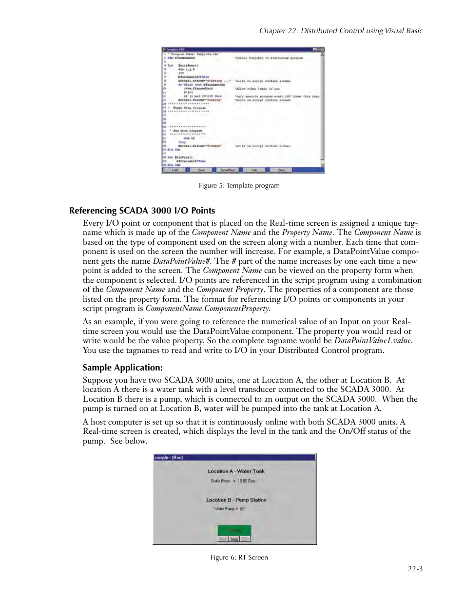 Referencing scada 3000 i/o points, Sample application, Referencing scada 3000 i/o points -3 | Sample application: -3 | Sensaphone SCADA 3000 Users manual User Manual | Page 235 / 318