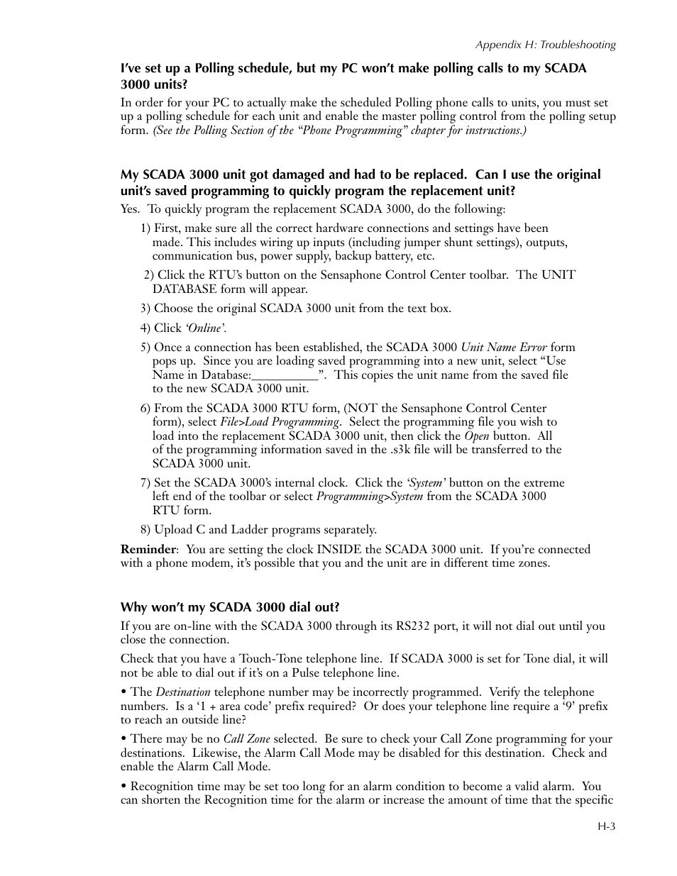 Sensaphone SCADA 3000 Users manual User Manual | Page 295 / 318