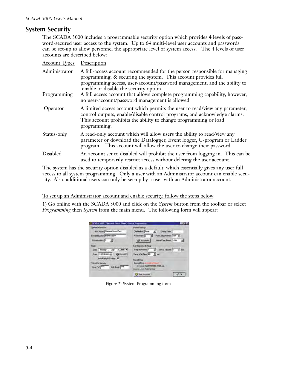 Communicating with the unit, System security, Communicating with the unit -4 | System security -4 | Sensaphone SCADA 3000 Users manual User Manual | Page 64 / 318