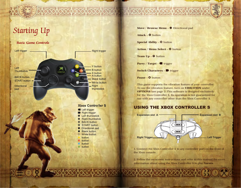 Starting up | Disney The Chronicles of Narnia: The Lion User Manual | Page 2 / 11