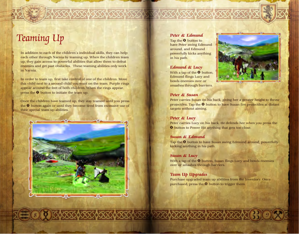 Teaming up | Disney The Chronicles of Narnia: The Lion User Manual | Page 5 / 11