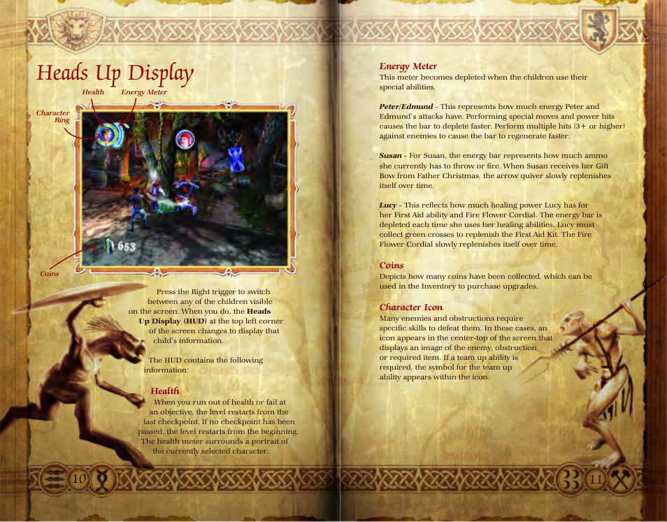 Heads up display | Disney The Chronicles of Narnia: The Lion User Manual | Page 6 / 11