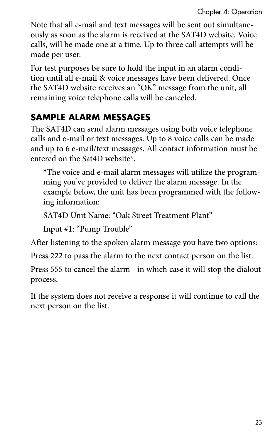 Sensaphone SAT4D User Manual | Page 23 / 32