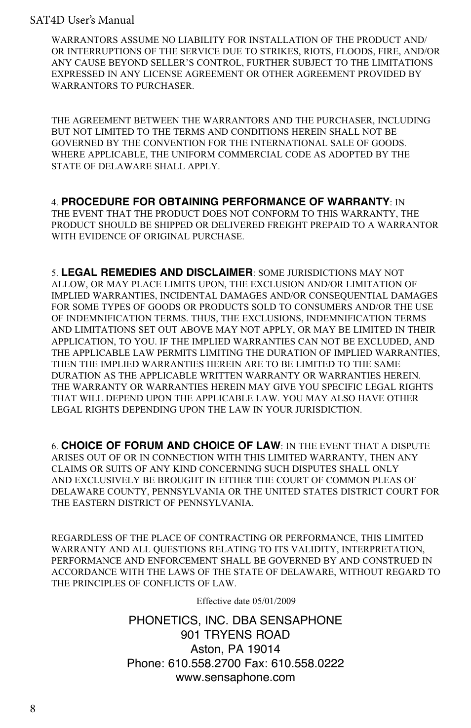Sensaphone SAT4D User Manual | Page 8 / 32