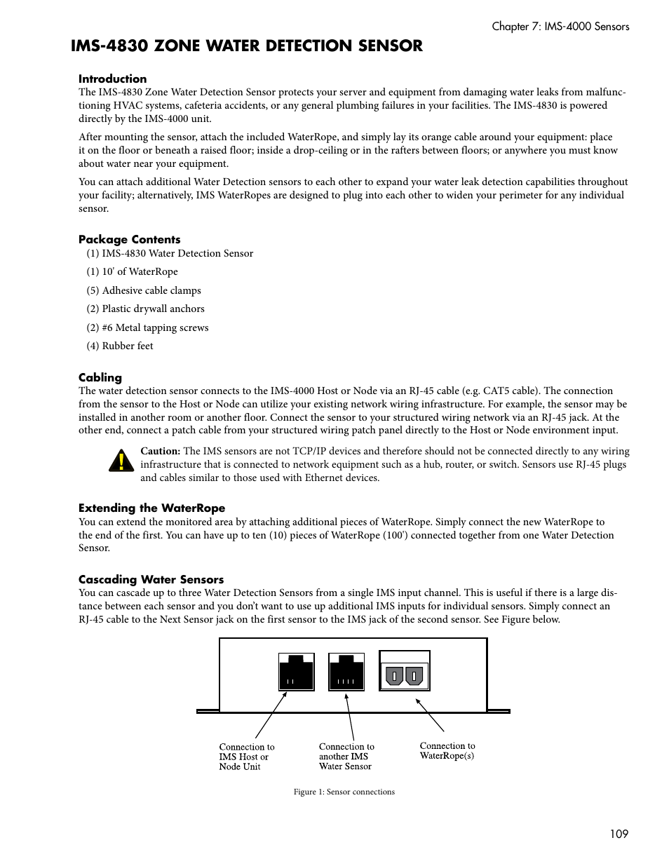 Ims-4830 zone water detection sensor | Sensaphone IMS-4000 Users manual User Manual | Page 111 / 142