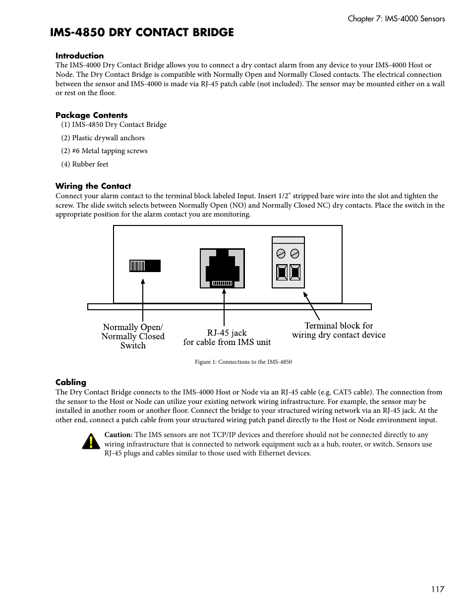 Ims-4850 dry contact bridge | Sensaphone IMS-4000 Users manual User Manual | Page 119 / 142