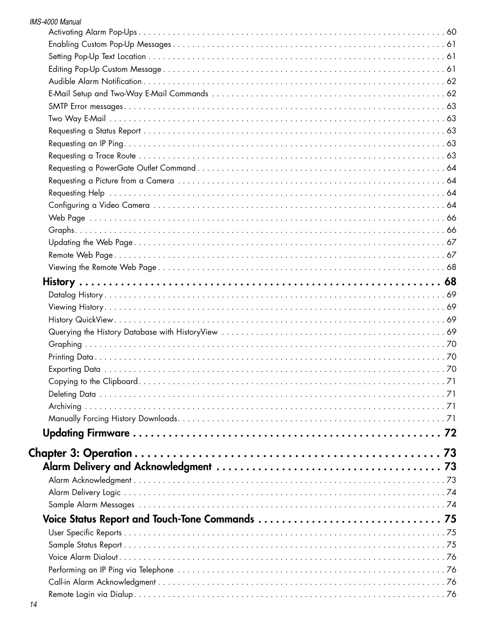 Chapter 3: operation | Sensaphone IMS-4000 Users manual User Manual | Page 16 / 142