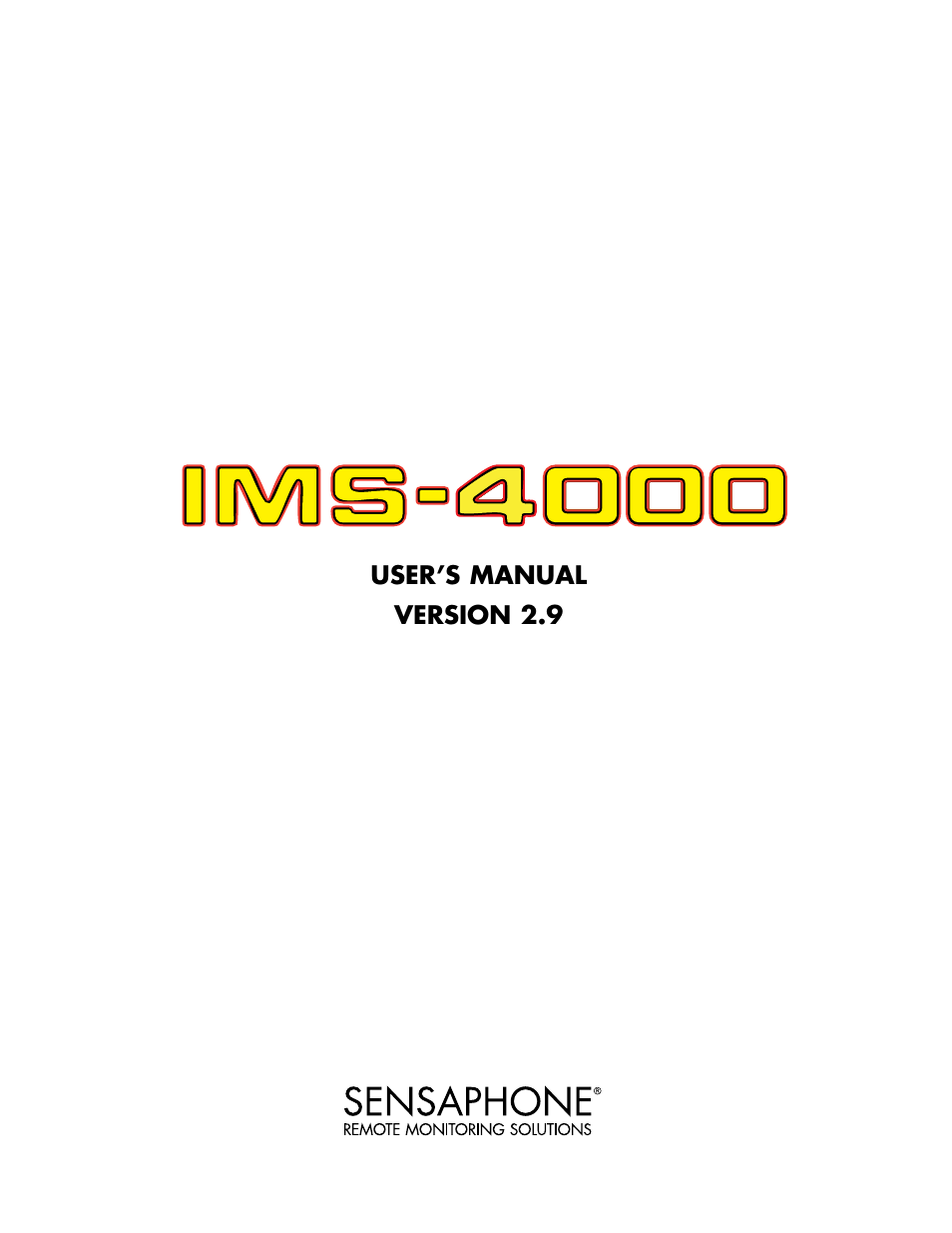 Sensaphone IMS-4000 Users manual User Manual | Page 3 / 142