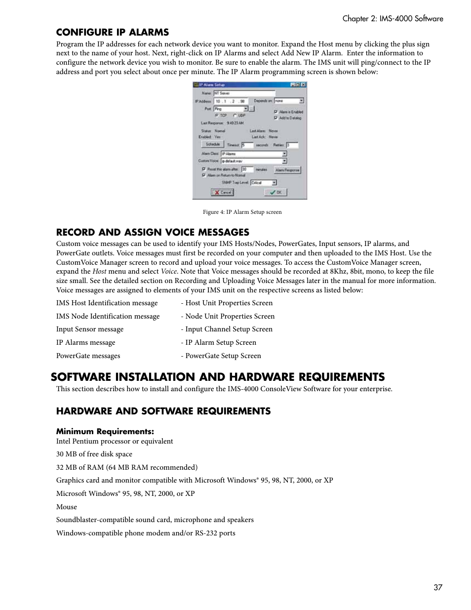 Software installation and hardware requirements | Sensaphone IMS-4000 Users manual User Manual | Page 39 / 142