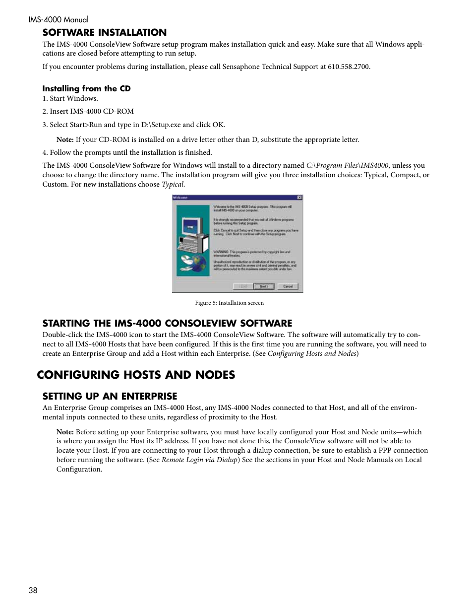 Configuring hosts and nodes | Sensaphone IMS-4000 Users manual User Manual | Page 40 / 142