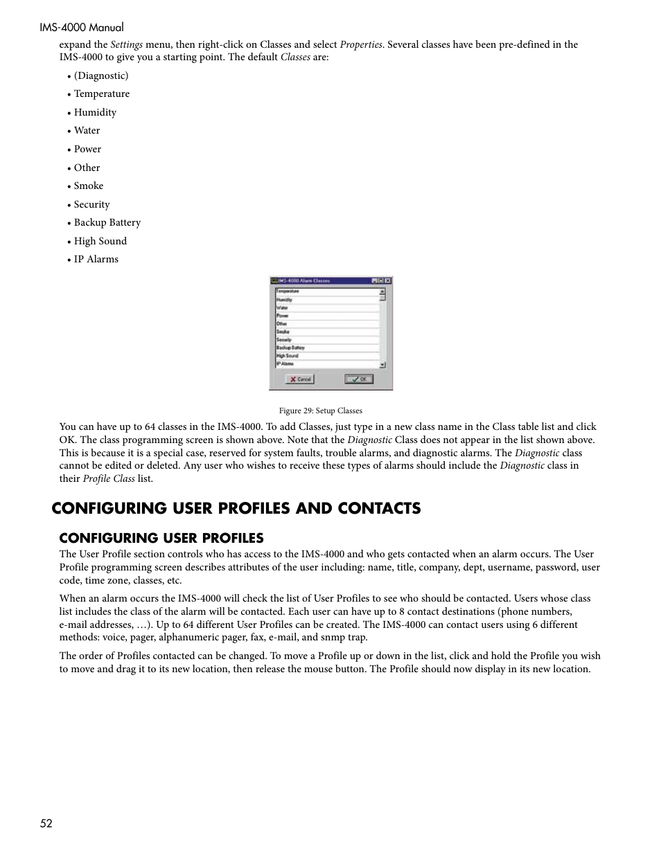 Configuring user profiles and contacts | Sensaphone IMS-4000 Users manual User Manual | Page 54 / 142