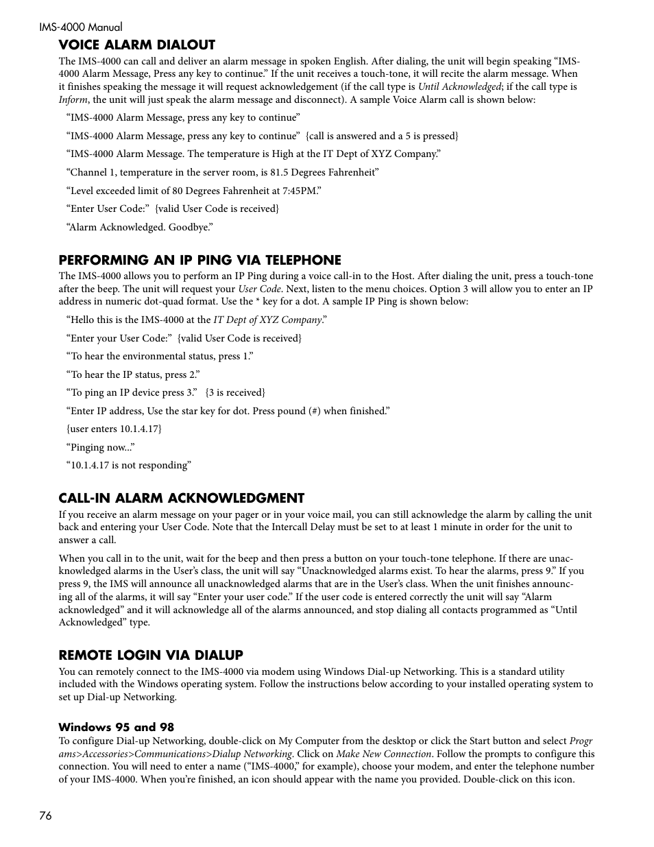 Sensaphone IMS-4000 Users manual User Manual | Page 78 / 142