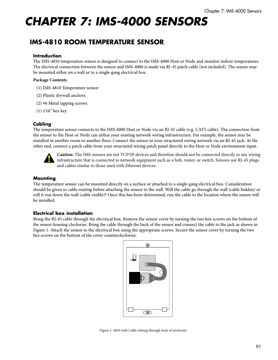 Ims-4810 room temperature sensor | Sensaphone IMS-4000 Users manual User Manual | Page 93 / 142