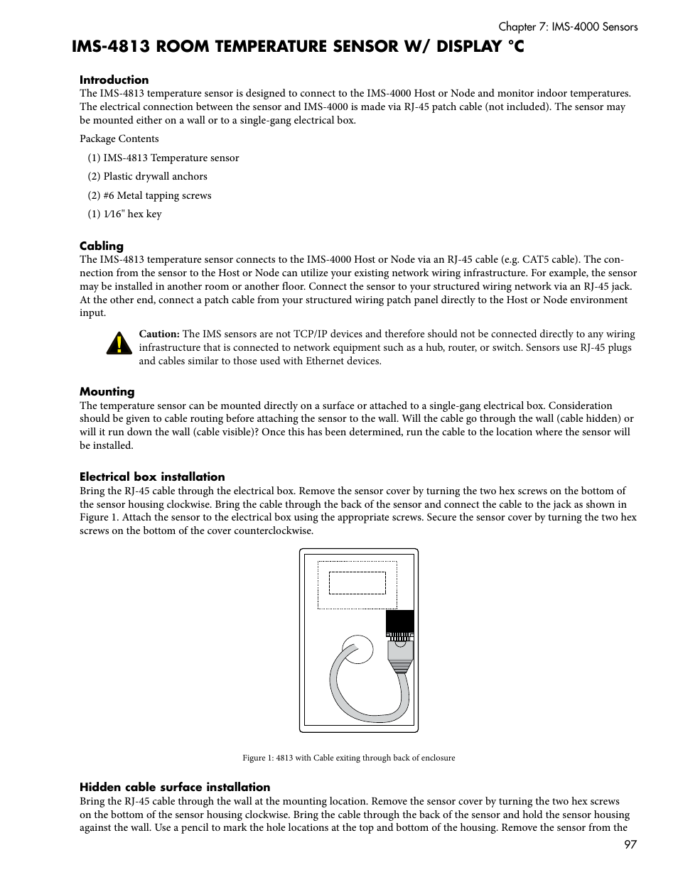 Ims-4813 room temperature sensor w/ display °c | Sensaphone IMS-4000 Users manual User Manual | Page 99 / 142