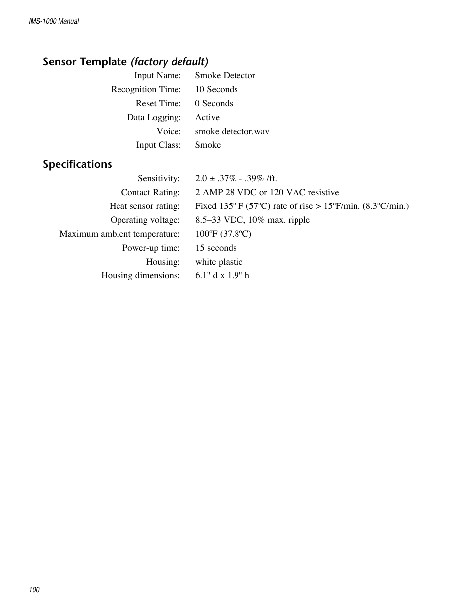 Sensaphone IMS-1000 Users manual User Manual | Page 100 / 114