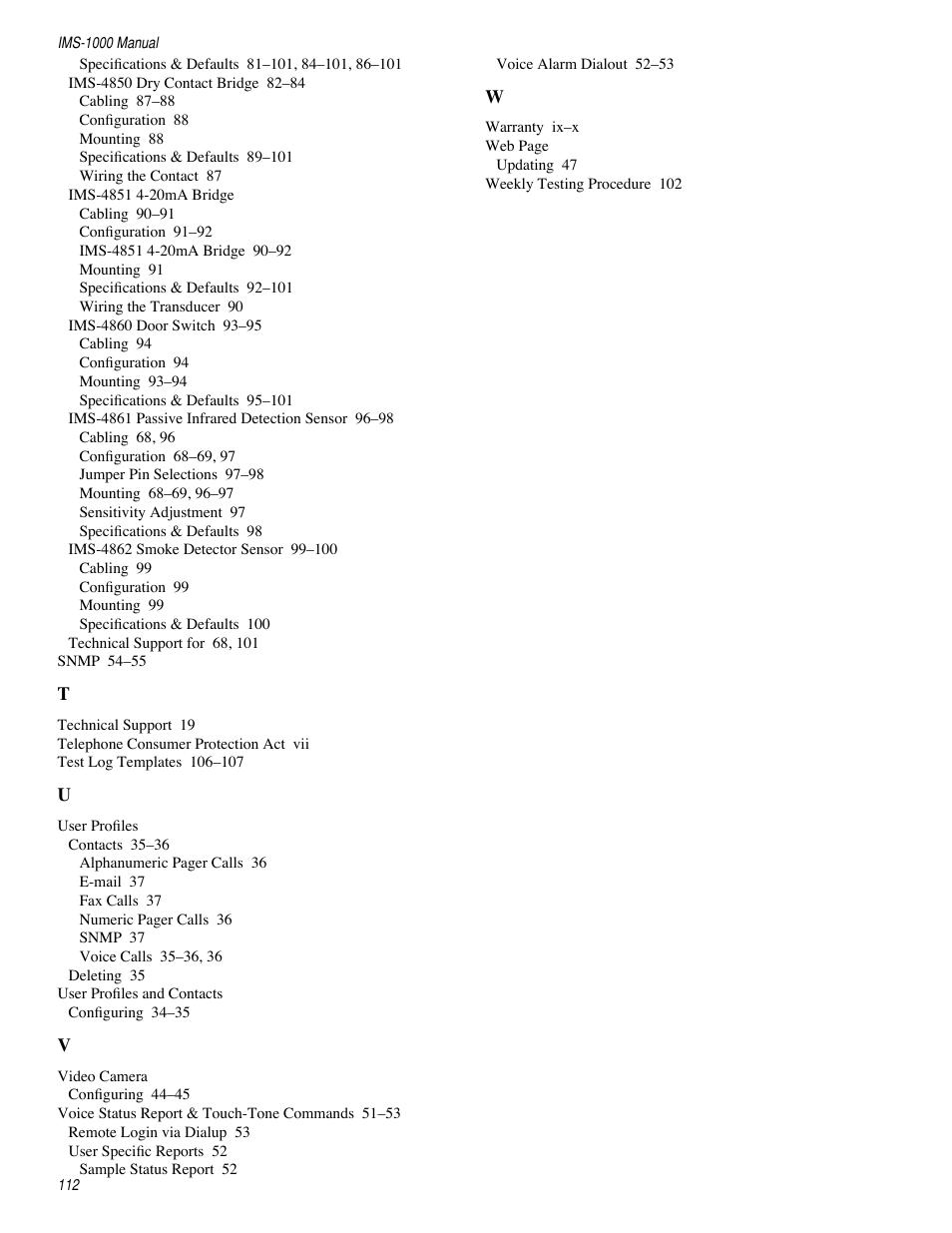 Sensaphone IMS-1000 Users manual User Manual | Page 112 / 114