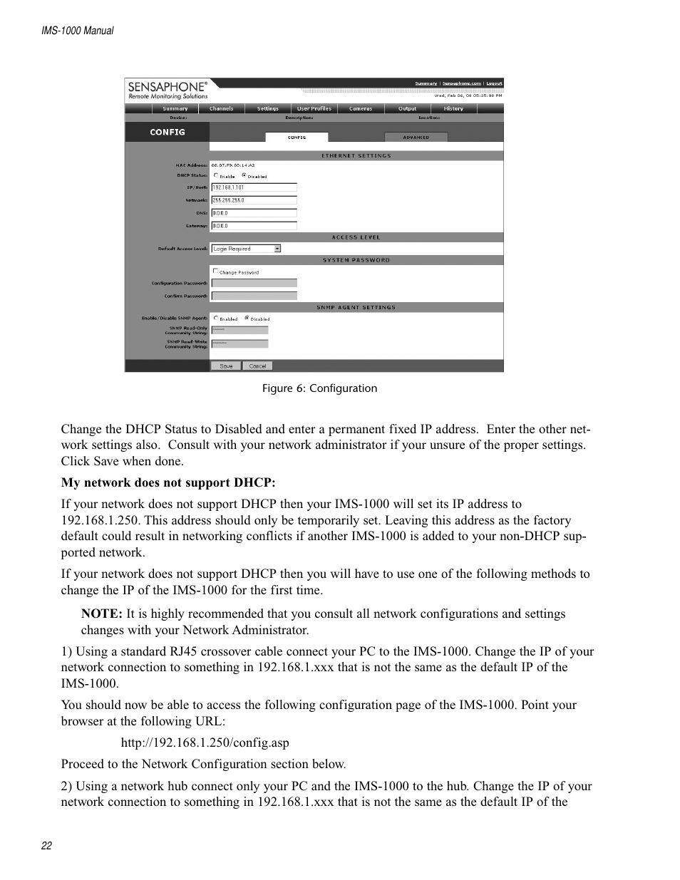 Sensaphone IMS-1000 Users manual User Manual | Page 22 / 114