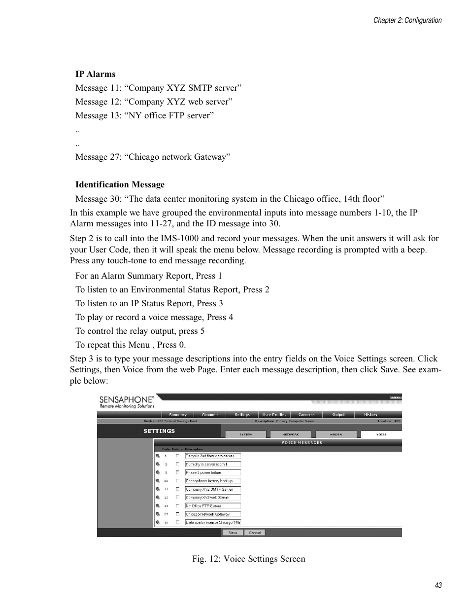 Sensaphone IMS-1000 Users manual User Manual | Page 43 / 114