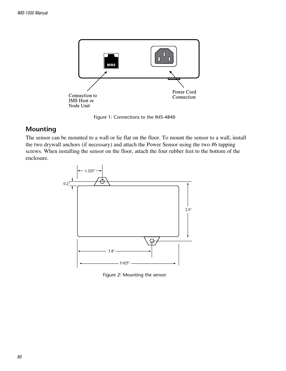 Mounting | Sensaphone IMS-1000 Users manual User Manual | Page 80 / 114