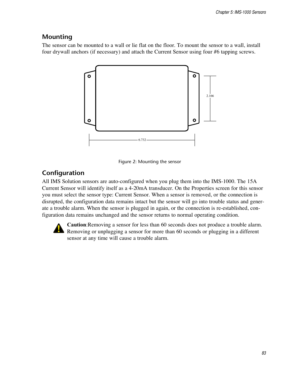 Mounting, Configuration | Sensaphone IMS-1000 Users manual User Manual | Page 83 / 114