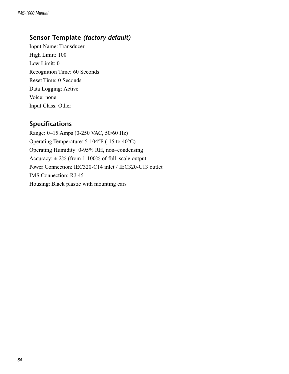 Sensaphone IMS-1000 Users manual User Manual | Page 84 / 114