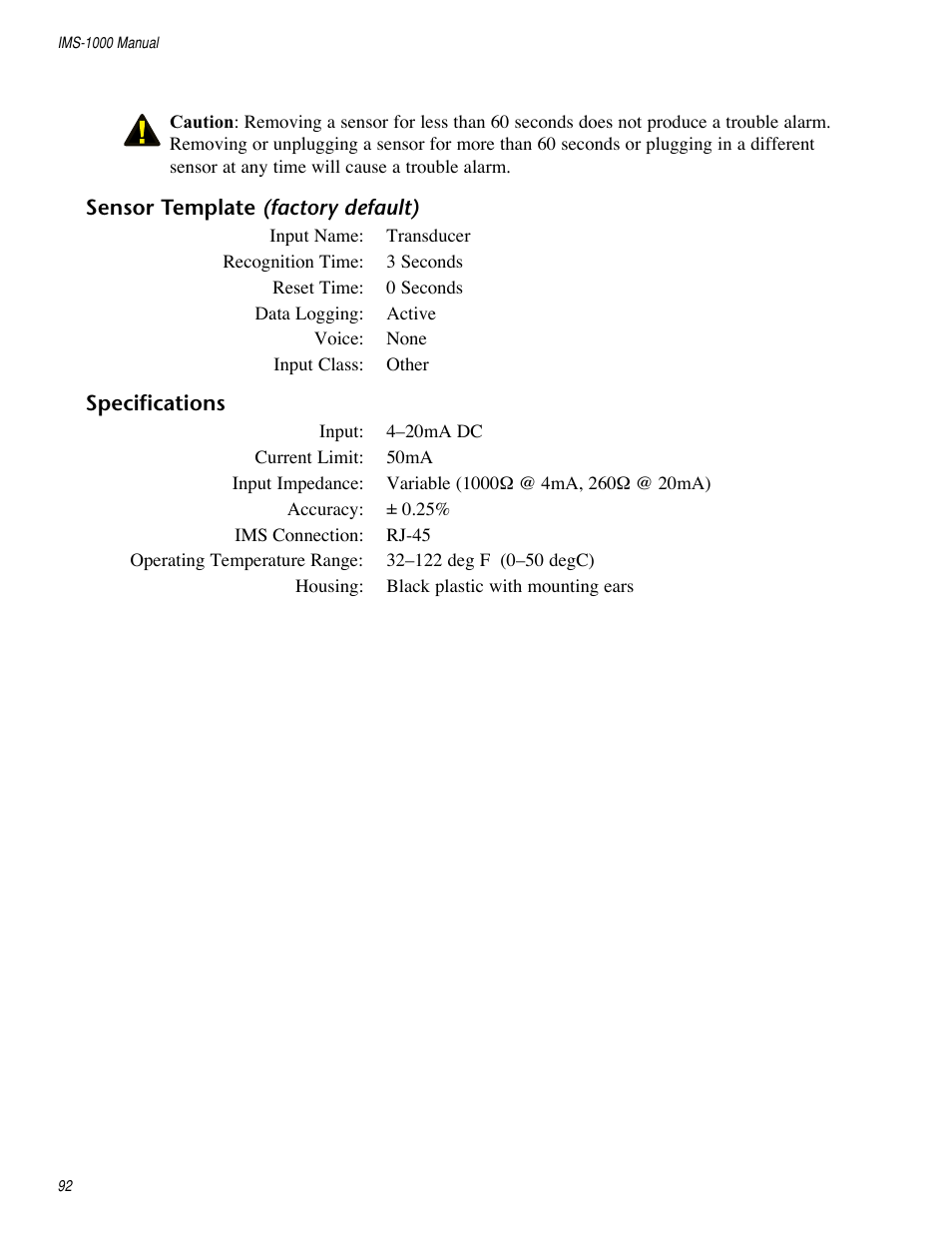 Sensaphone IMS-1000 Users manual User Manual | Page 92 / 114