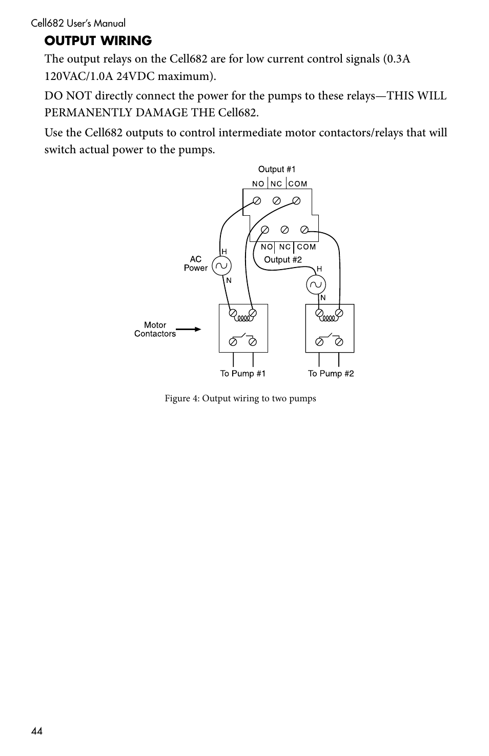 Output wiring | Sensaphone CELL682 User Manual | Page 46 / 88