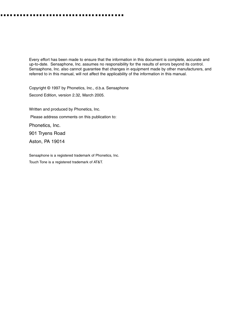 Sensaphone Express II User Manual | Page 2 / 94