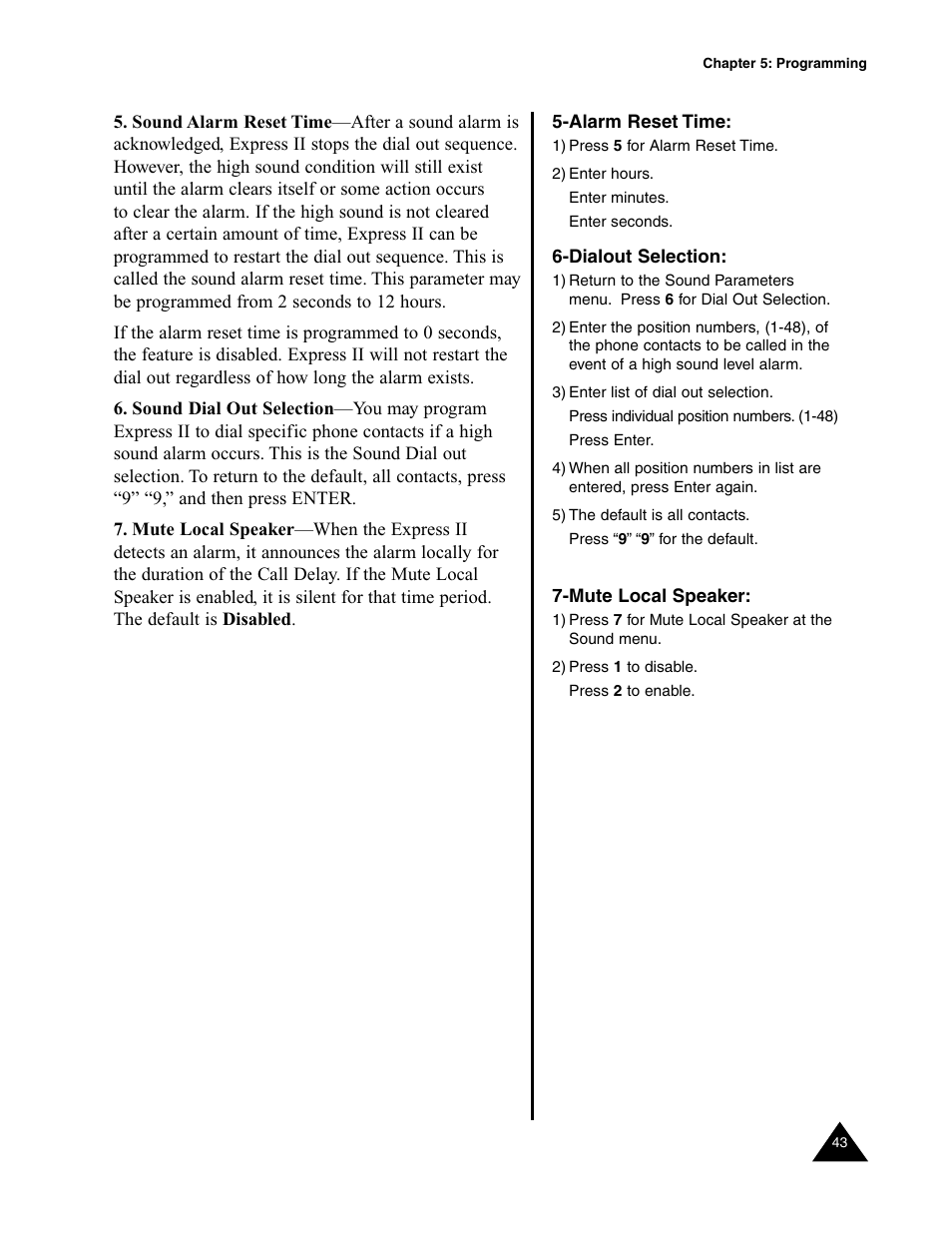 Sensaphone Express II User Manual | Page 45 / 94