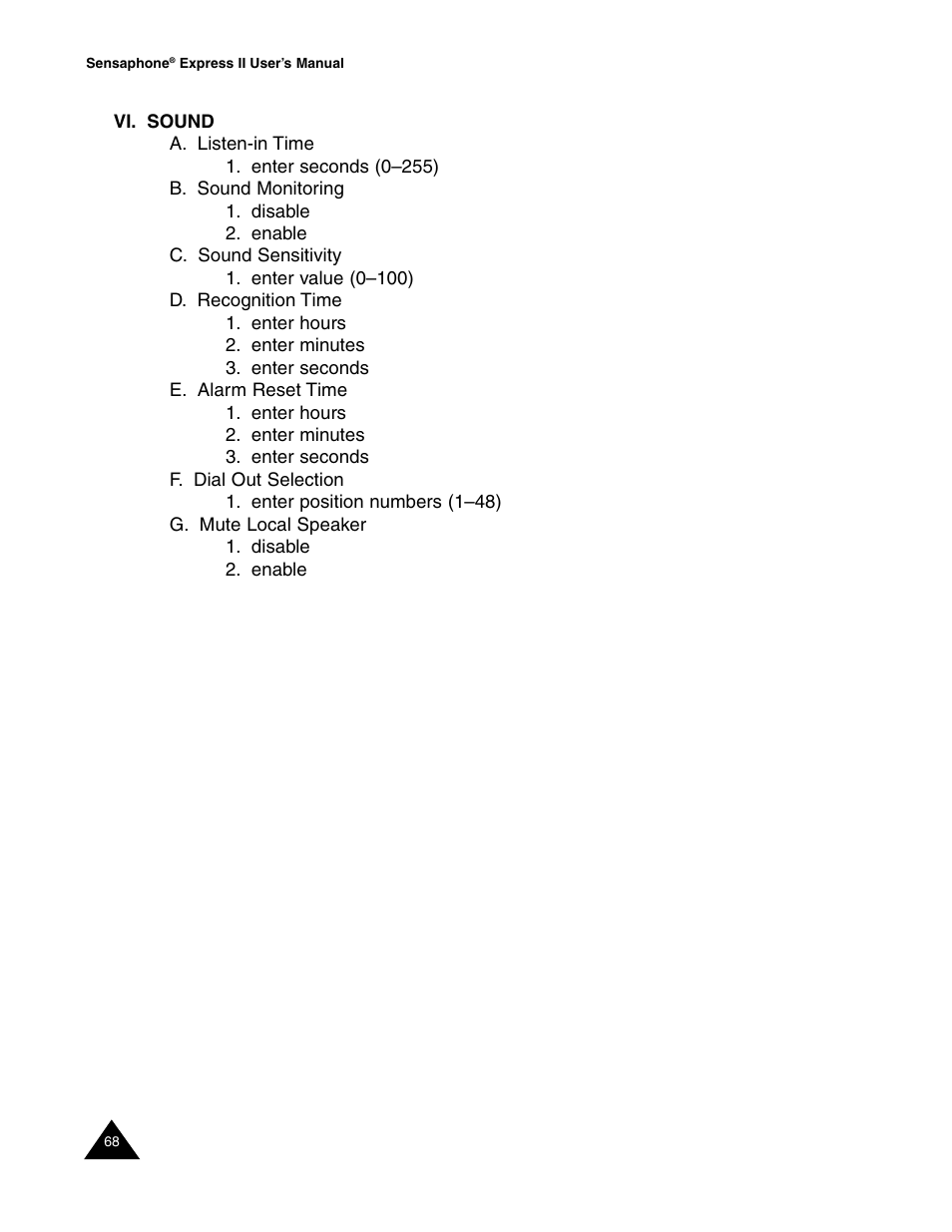 Sensaphone Express II User Manual | Page 70 / 94