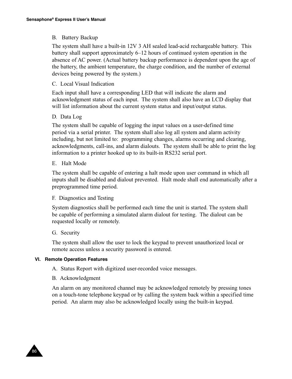 Sensaphone Express II User Manual | Page 88 / 94