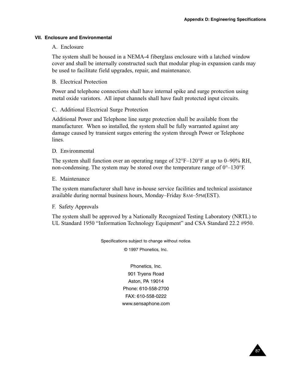 Sensaphone Express II User Manual | Page 89 / 94