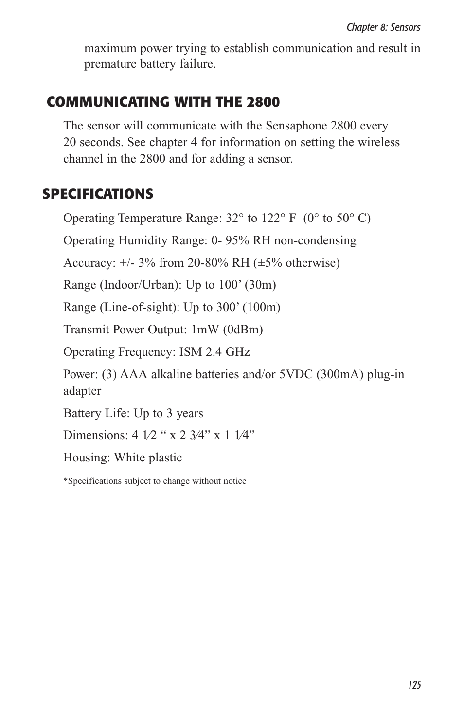 Sensaphone 2800 User Manual | Page 127 / 186