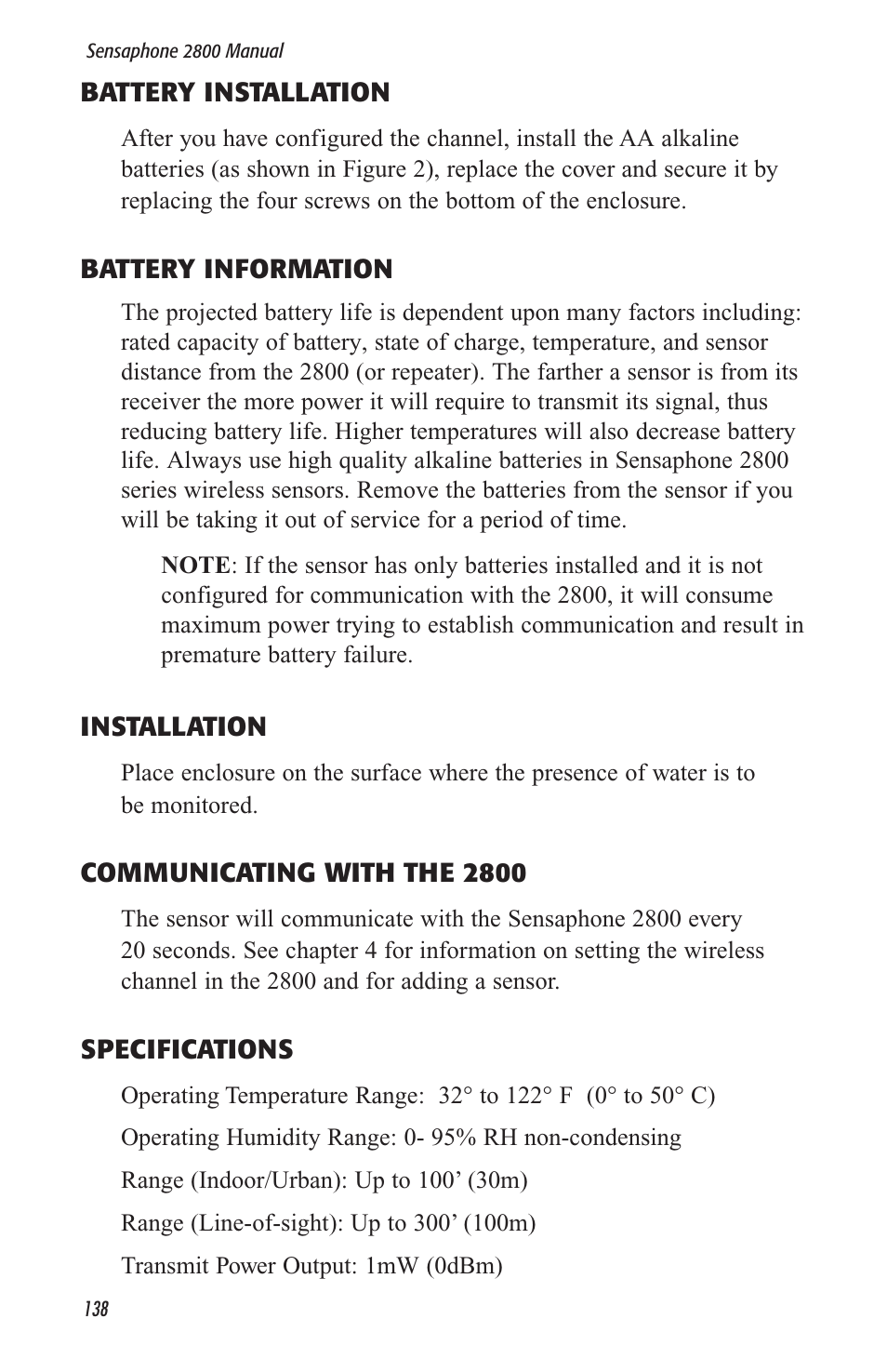 Sensaphone 2800 User Manual | Page 140 / 186