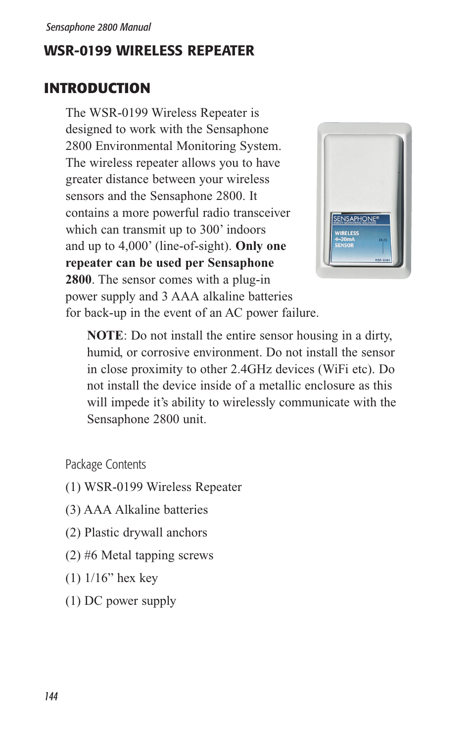 Sensaphone 2800 User Manual | Page 146 / 186