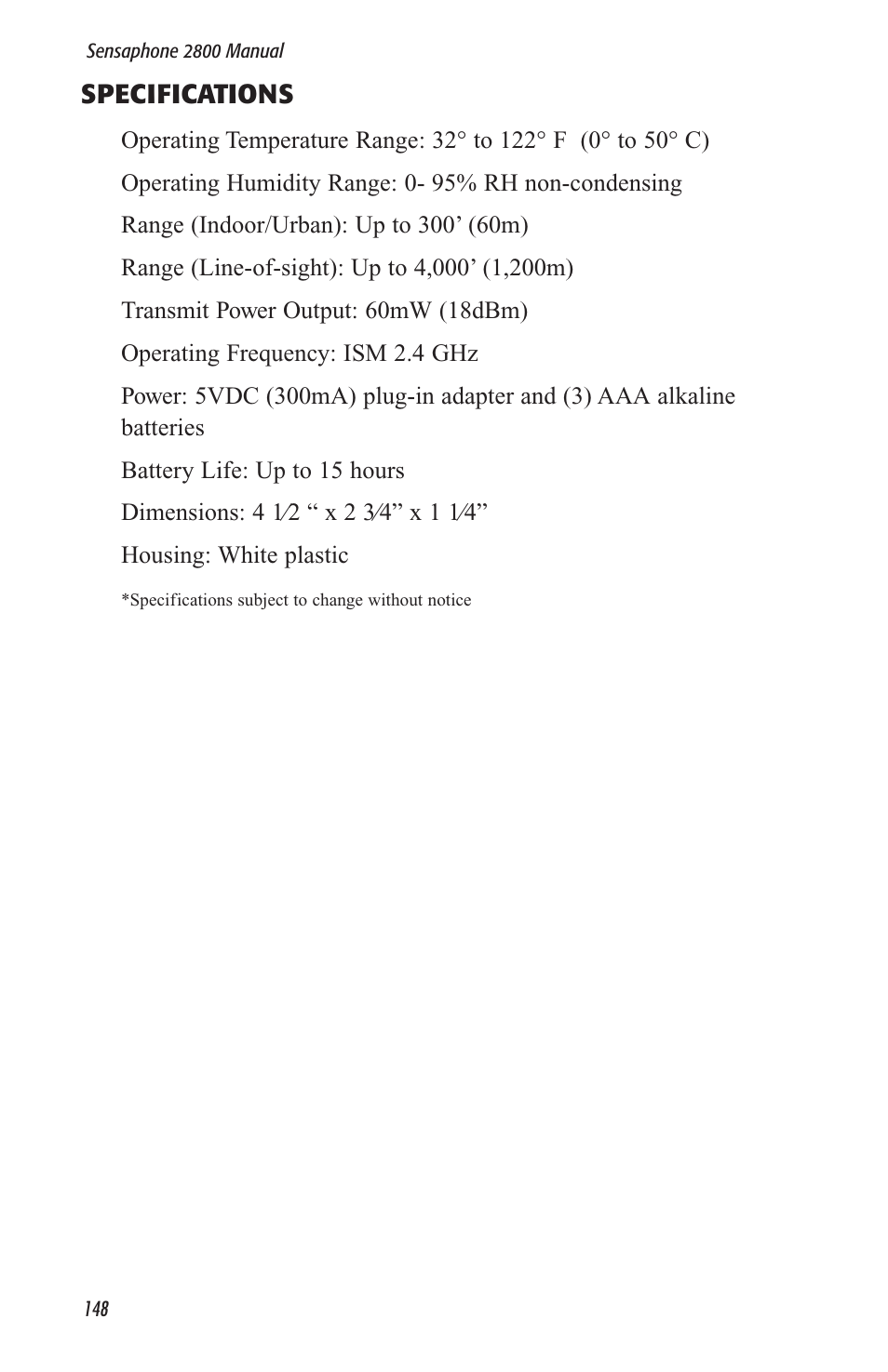 Sensaphone 2800 User Manual | Page 150 / 186