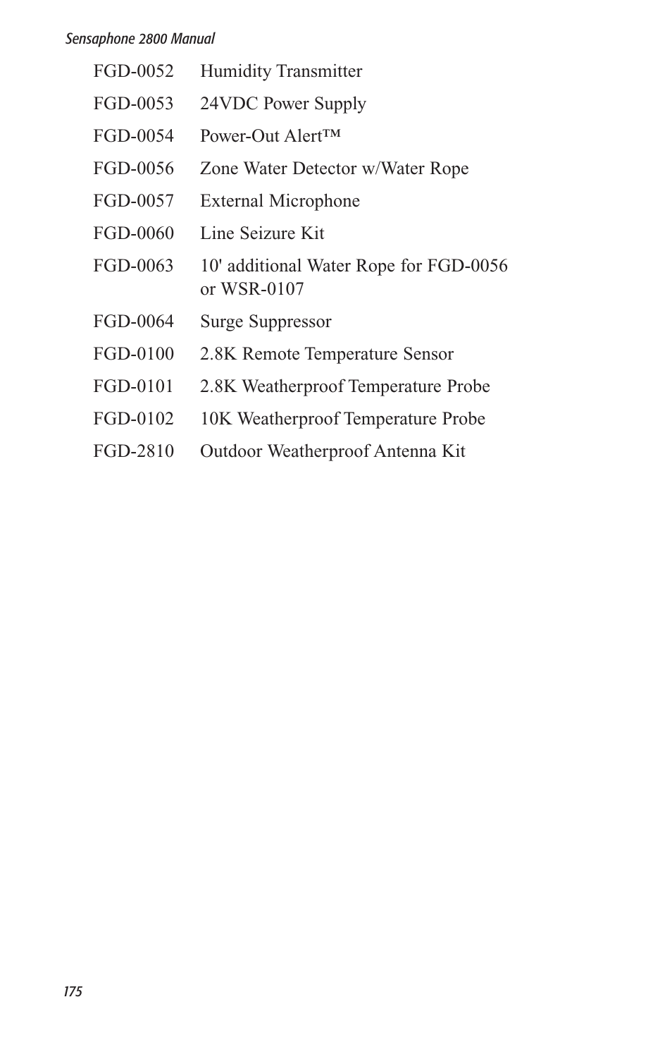 Sensaphone 2800 User Manual | Page 177 / 186