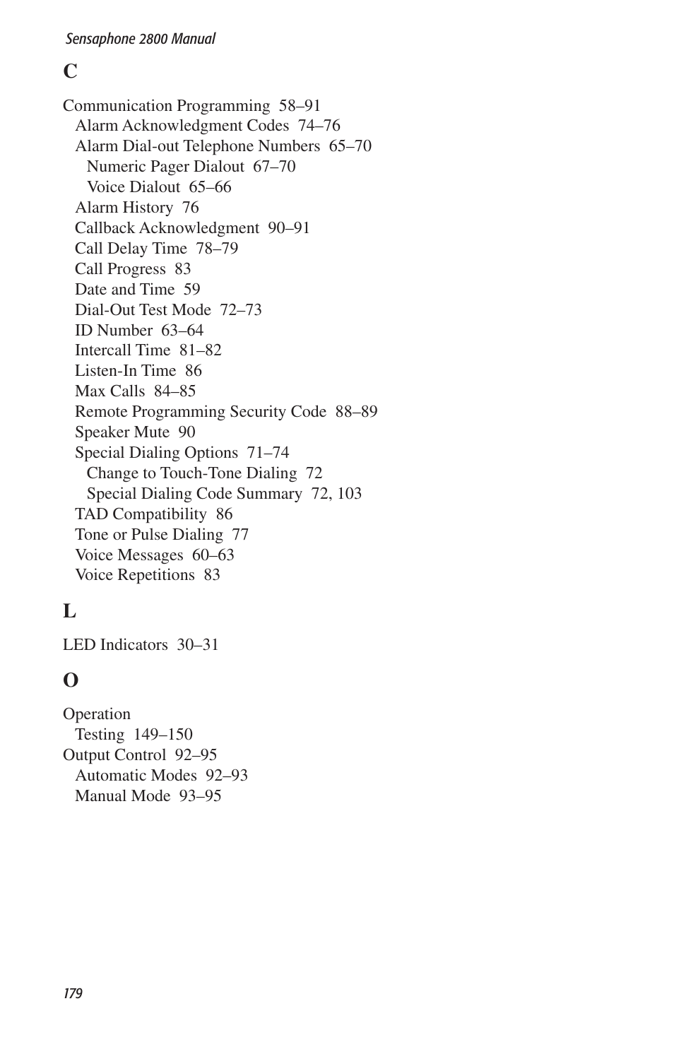 Sensaphone 2800 User Manual | Page 181 / 186