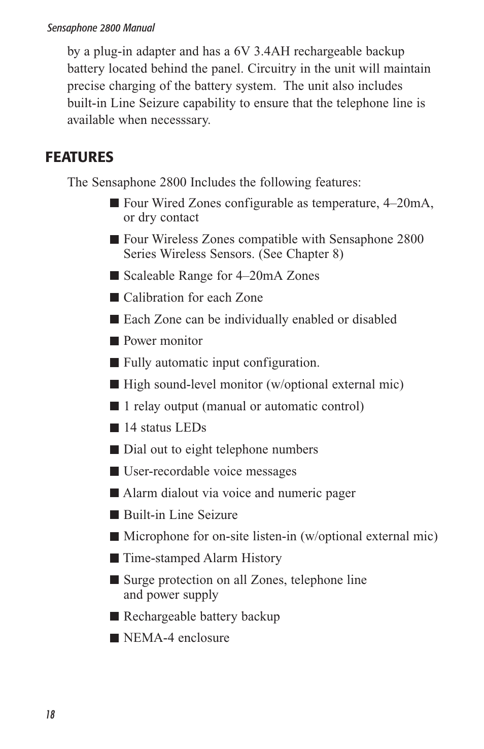 Sensaphone 2800 User Manual | Page 20 / 186