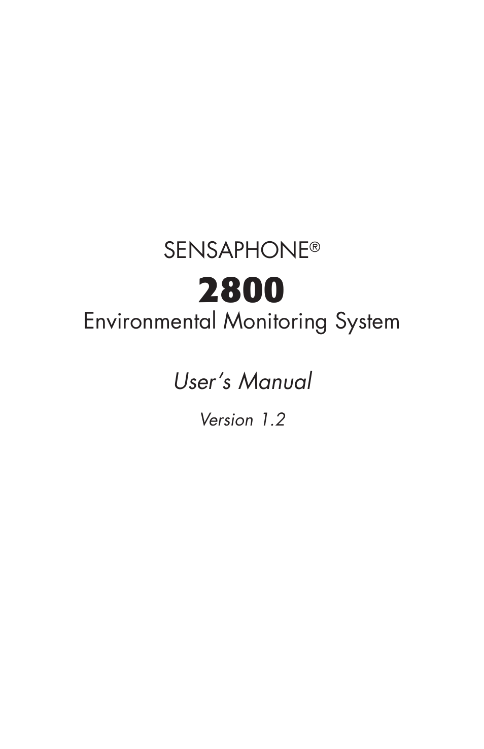 Sensaphone 2800 User Manual | Page 3 / 186