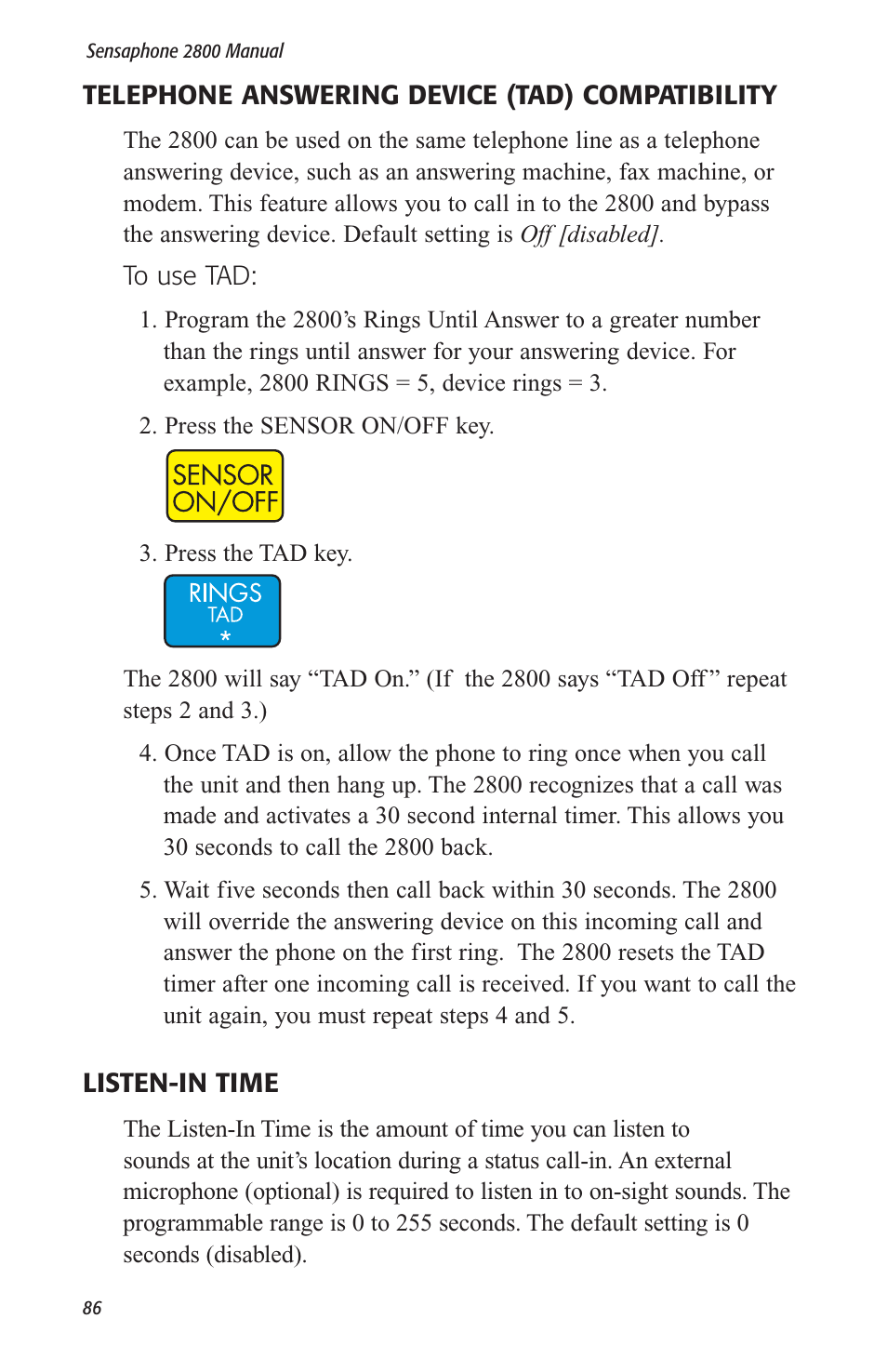 Sensaphone 2800 User Manual | Page 88 / 186